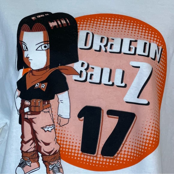 Dragon Ball Z Long Sleeve T Shirt Off White Crew Neck Tee - Picture 6 of 8